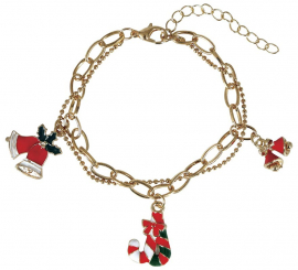 Christmas Bells and Cane Bracelet Christmas Bells and Cane Bracelet