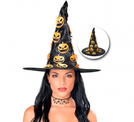 Witch Hat with Hanging Pumpkin Witch Hat with Hanging Pumpkin