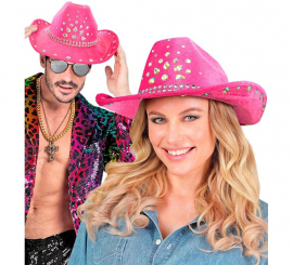 Chapéu de cowboy com strass em várias cores Chapéu de cowboy com strass em várias cores