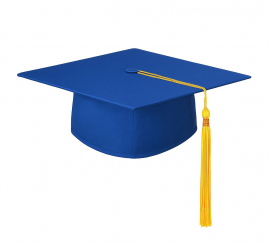 Chapéu de Graduação Azul Adulto