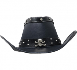 Sombrero negro con Calavera