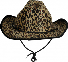 Sombrero Vaquero Leopardo adultos