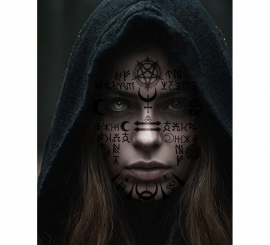 Tatuagem Facial Satânica Tatuagem Facial Satânica