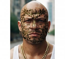 Thug Life Facial Tattoo Thug Life Facial Tattoo