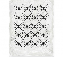 500g de teia de aranha branca com 20 aranhas