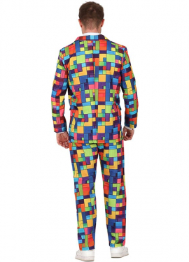 Men's Fun Multicolor Blocks Suit Men's Fun Multicolor Blocks Suit