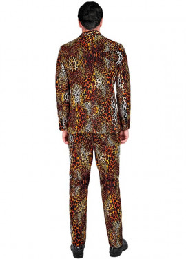 Funny brown animal print party suit for men Funny brown animal print party suit for men