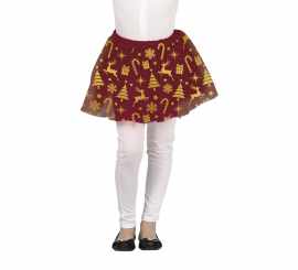 Tutu de Natal Marrom de 30 cm para Crianças