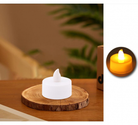 Vela de chá branca de 4 cm