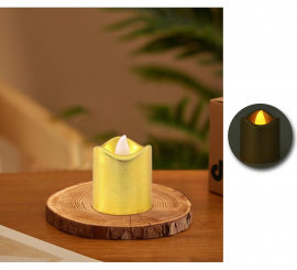 Vela metálica dourada de 4 cm