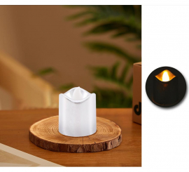 Vela metálica prateada de 4 cm