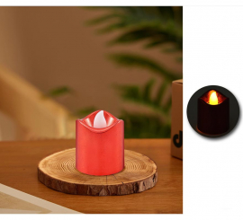 Vela metálica vermelha de 4 cm