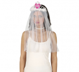 Bridal Veil with Heart Headband Bridal Veil with Heart Headband