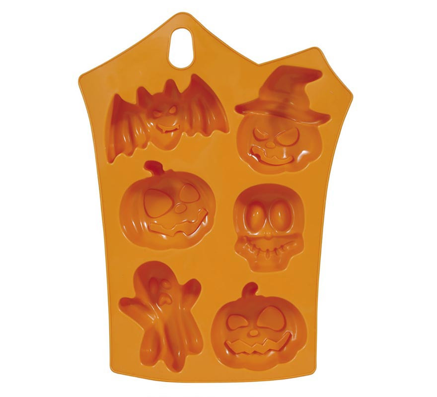 Molde Figuras Halloween para 6 Galletas de 23x15 cm-B
