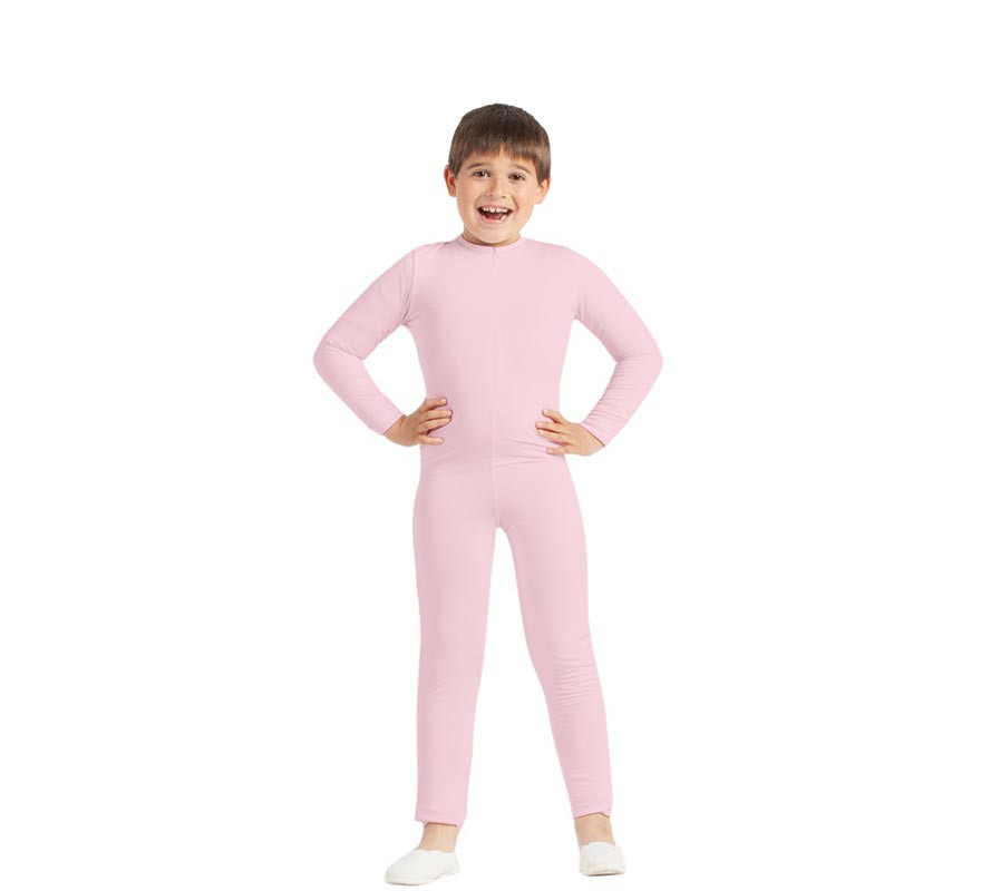 Mono o Maillot de Color Rosa Spandex para Niños-B