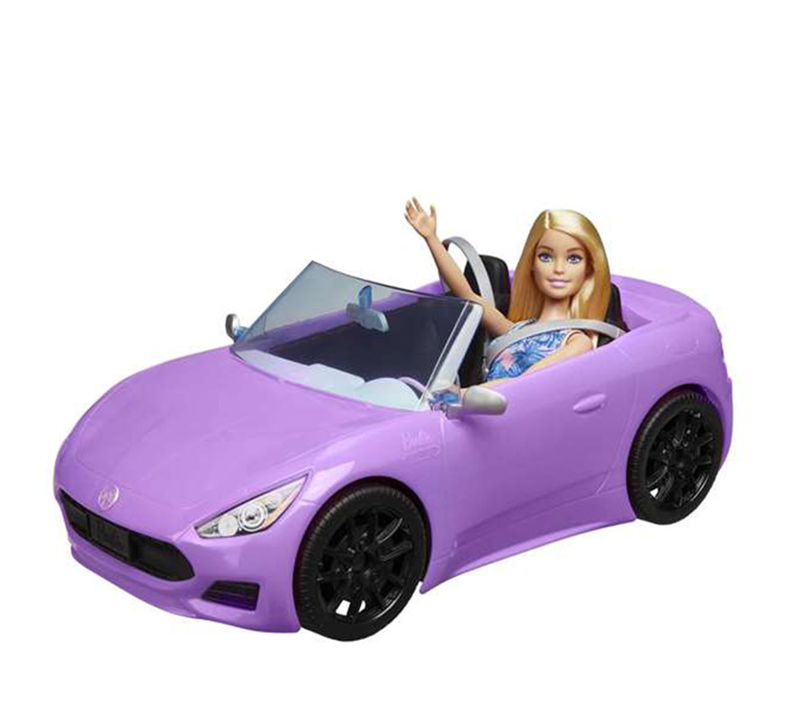 Muñeca Barbie y su Descapotable Morado-B