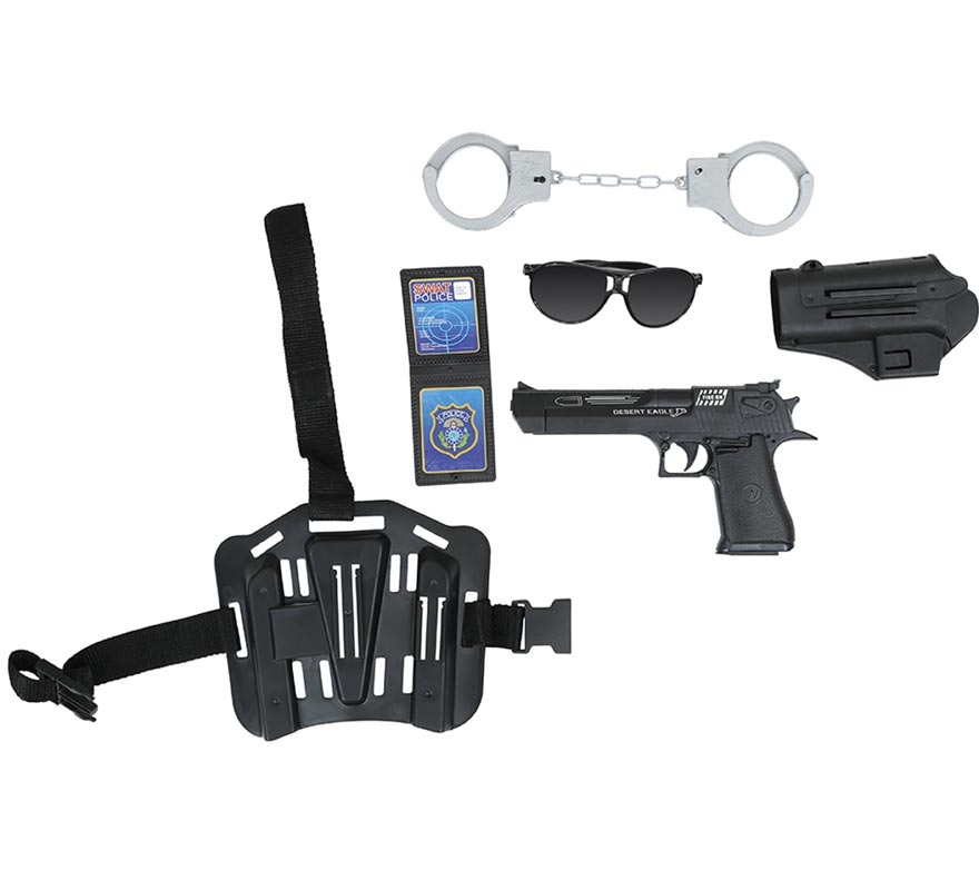 Pack 6 Accesorios Armas Policía de Plástico de Juguete-B