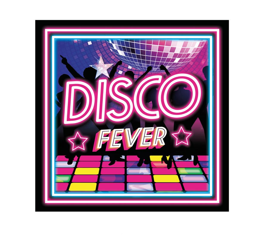 Packung mit 12 Disco Fever -Servietten im Format 33 x 33 cm-B