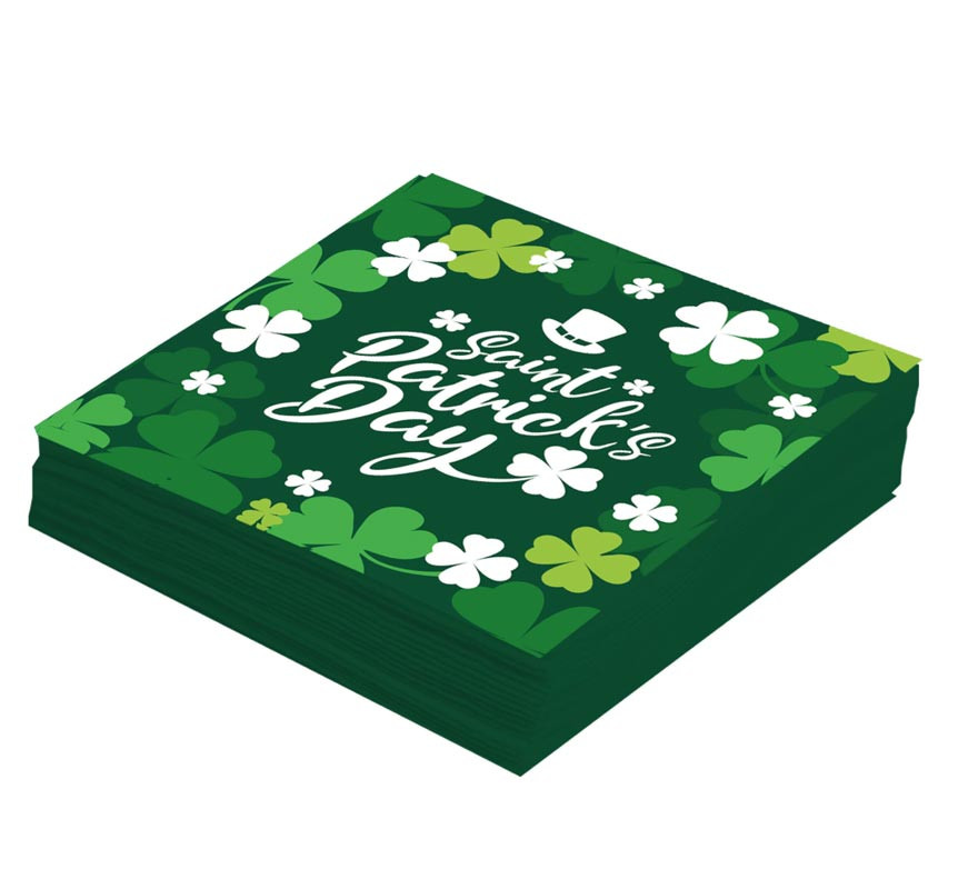 Packung mit 12 Servietten zum St. Patrick's Day im Format 33 x 33 cm-B