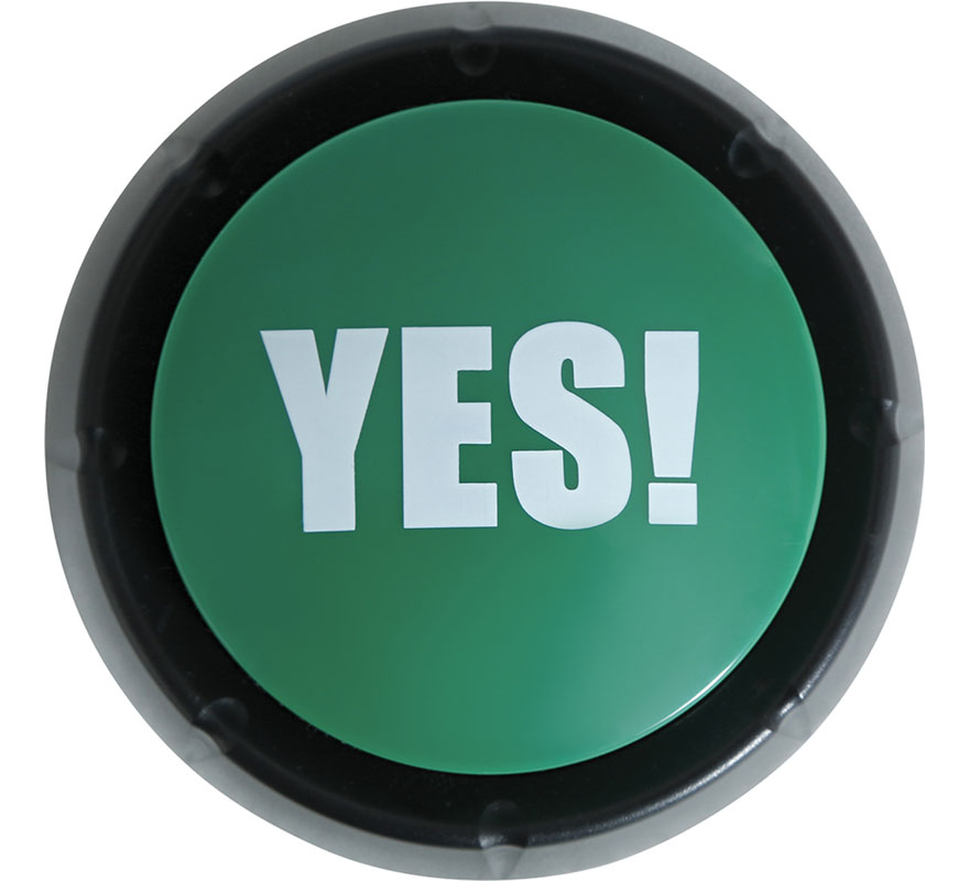 Pack de 2 Pulsadores 'Yes!' y 'No!'de 9 cm-B