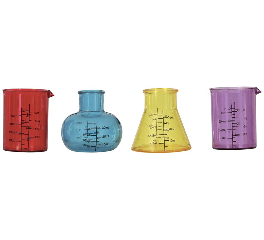 Pack of 4 6cm Laboratory Beakers-B