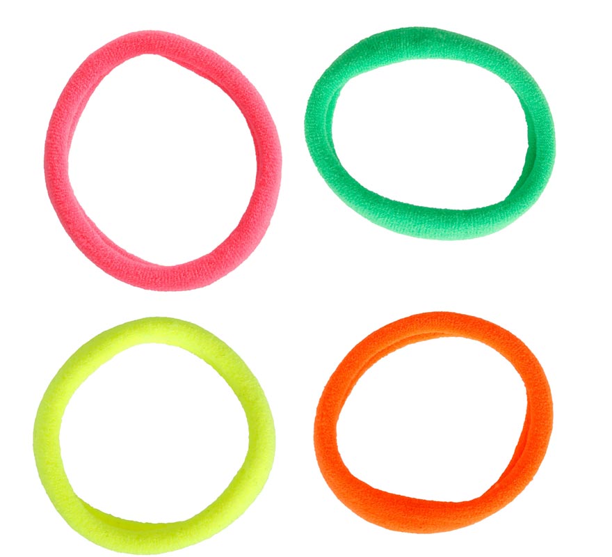 Pack de 5 Gomas Neón para Pelo en colores surtidos-B