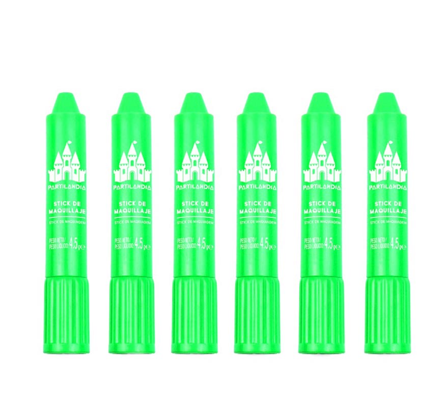 Pack of 6 Face Stick in various fluorescent colors-B Pack of 6 Face Stick in various fluorescent colors-B