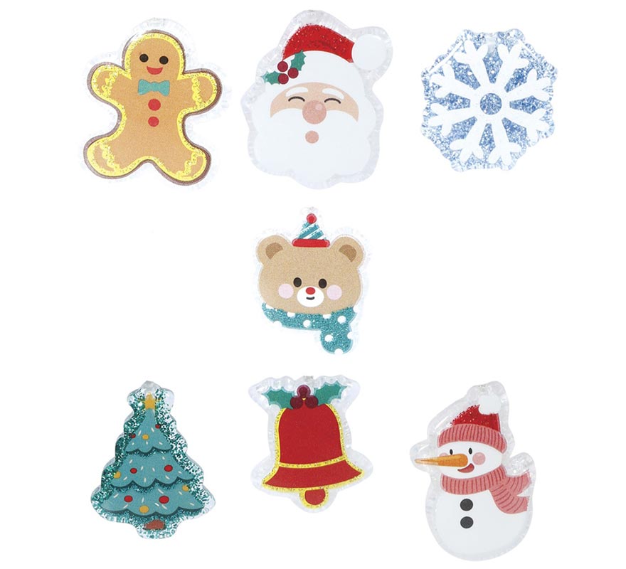 Pack de 6 gomas de Pelo Navideñas en modelos surtidos-B