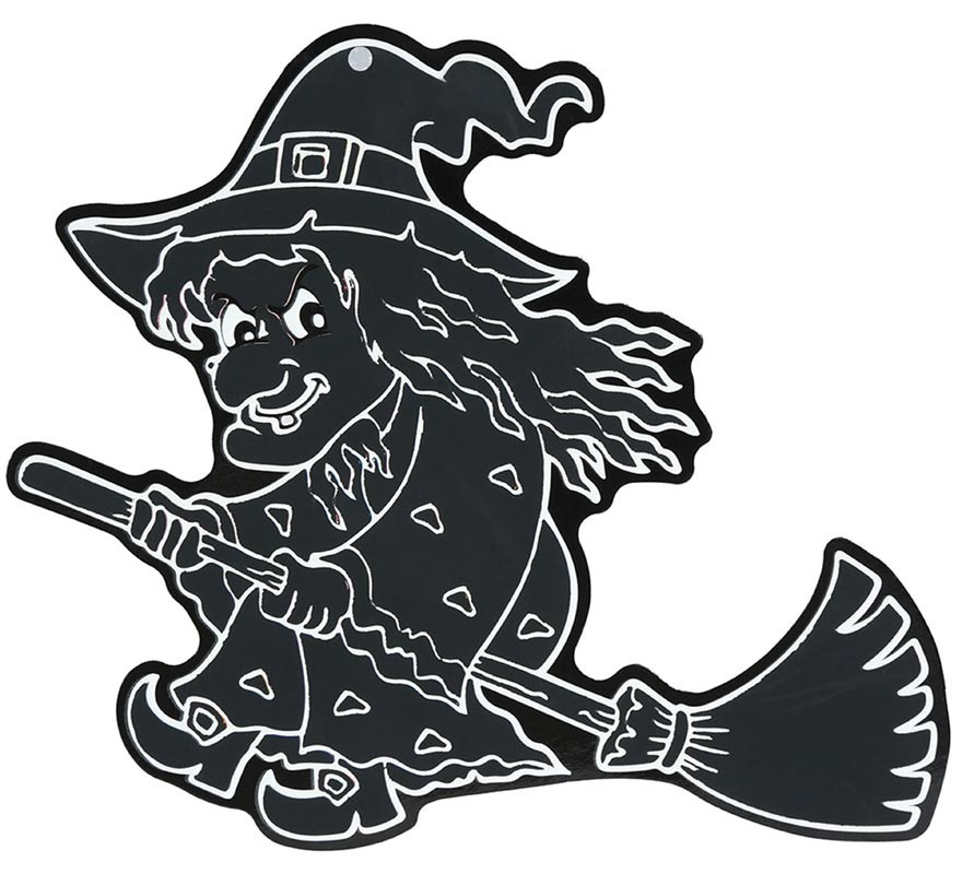 Pack of 6 Halloween Silhouettes for Coloring 14 cm-B