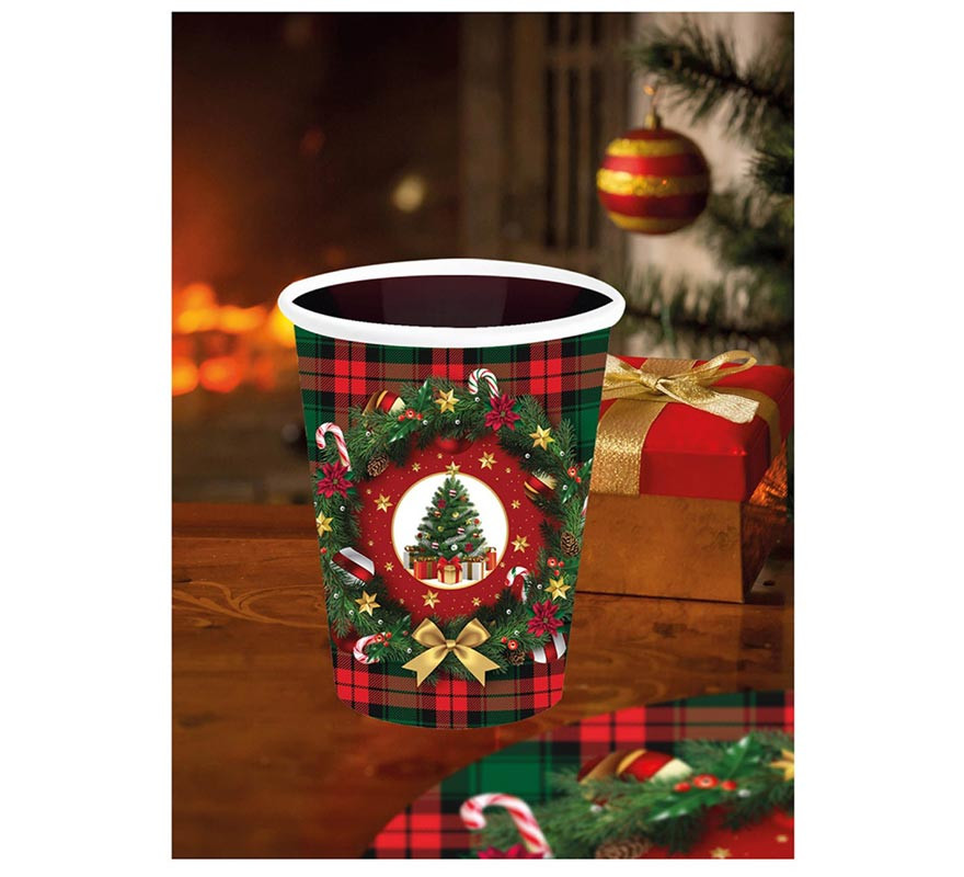 Pack de 6 Vasos Árbol de Navidad de 240 ml-B