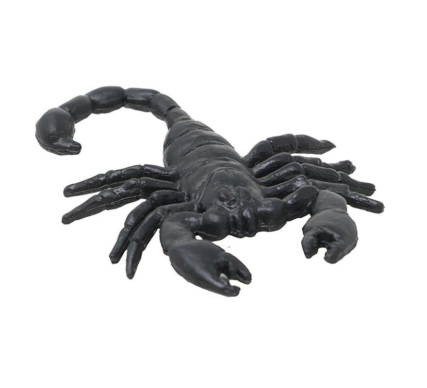 Confezione da 8 scorpioni neri da 6 cm-B