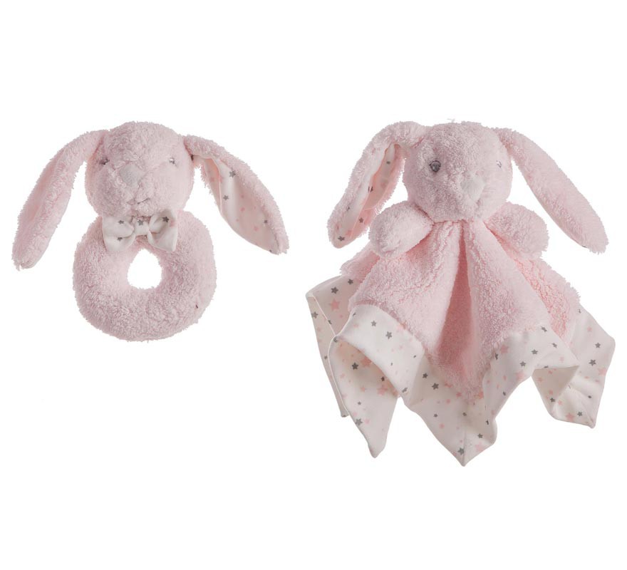 Pack Sonajero Conejo de 16 cm y Dou-Dou en varios colores de 30X28-B