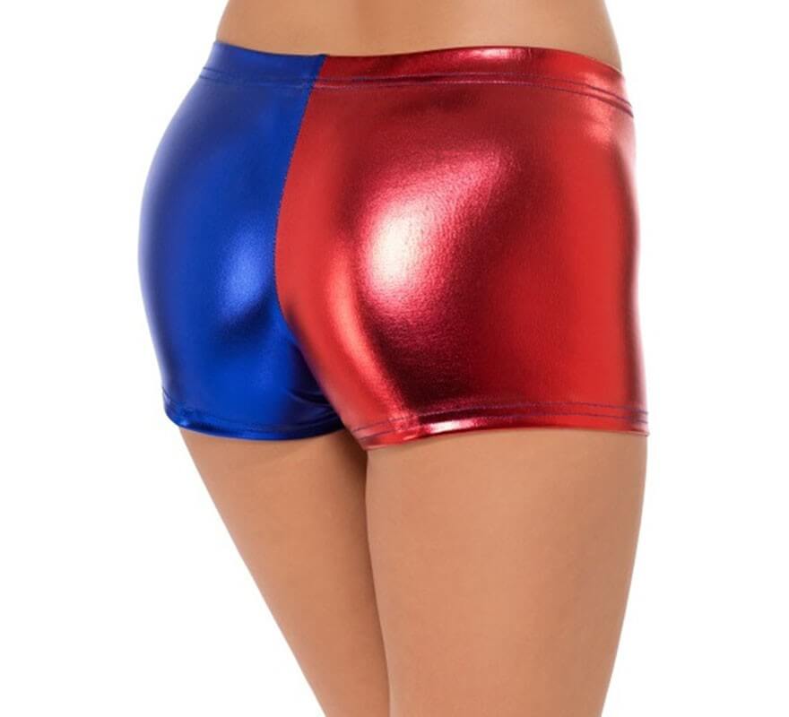 Pantaloni da giullare rossi e blu per donna-B