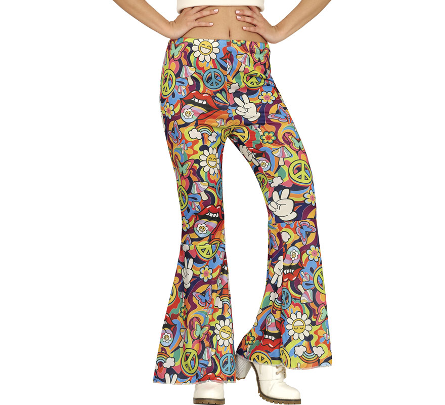 Pantalón Hippie Paz y Amor para mujer-B