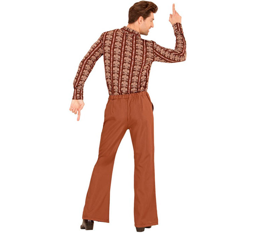 Brown 70s Disco Pants for Men-B