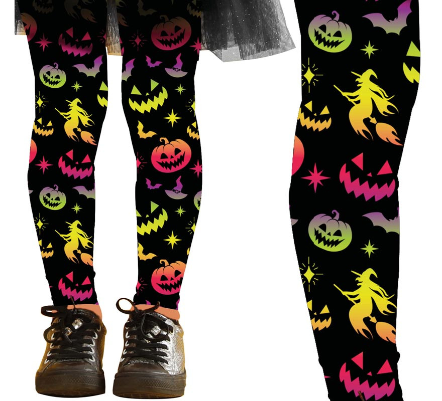 Pantys de Halloween multicolor Infantiles-B