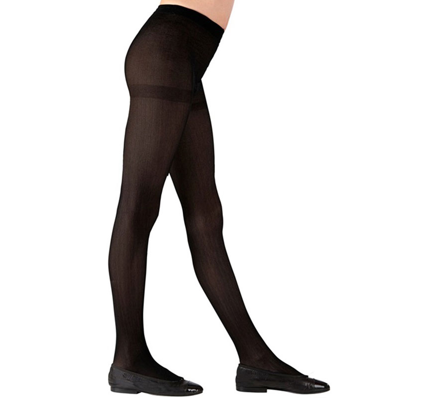 Meia-calça preta 40 DEN para meninas-B