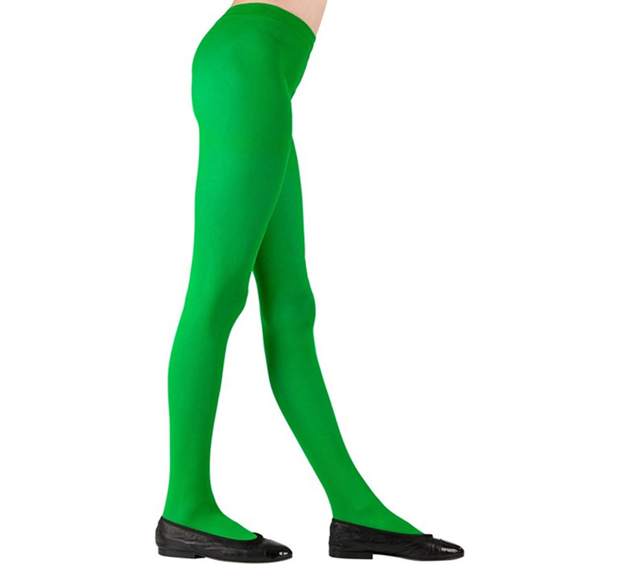 Meia-calça verde 40 DEN para meninas-B
