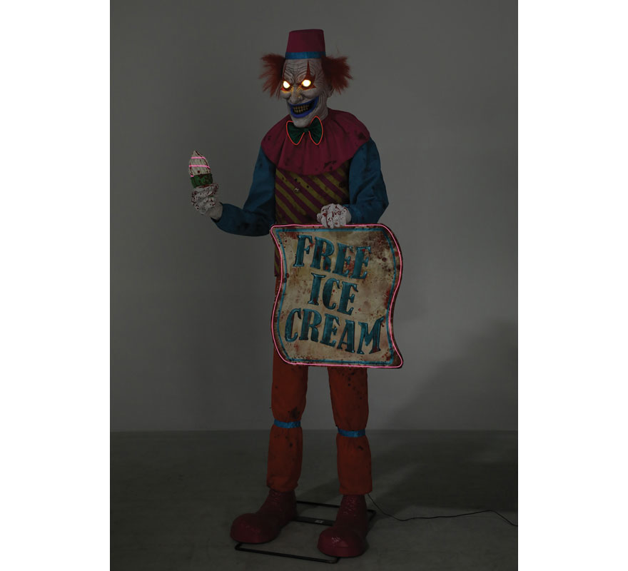 1.8m Ice Cream Man Grim Clown with Light, Sound and Movement-B