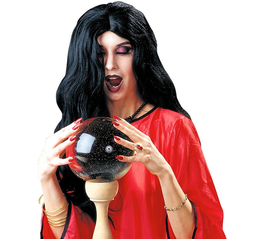 Peruca de bruxa preta Amélia-B