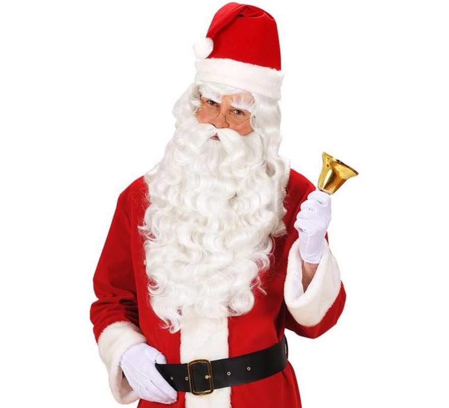 Peluca de Papá Noel con Barba, Bigote y Cejas-B