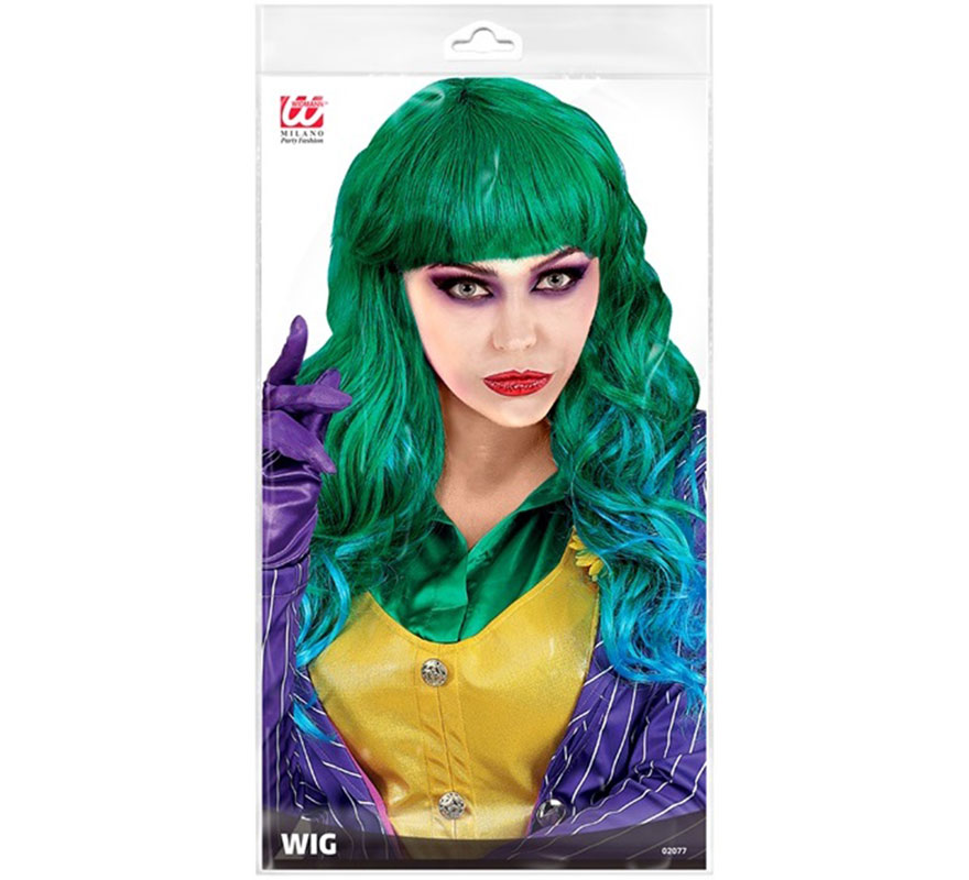 Green Laughing Clown Wig-B