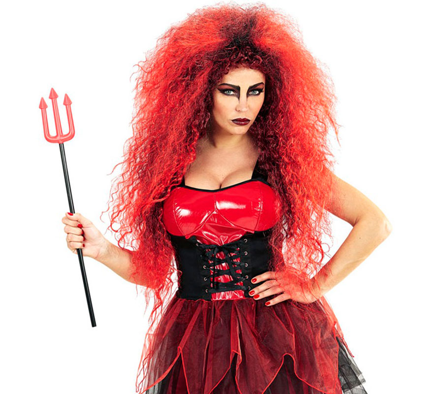 Peruca ruiva grande e cacheada-B