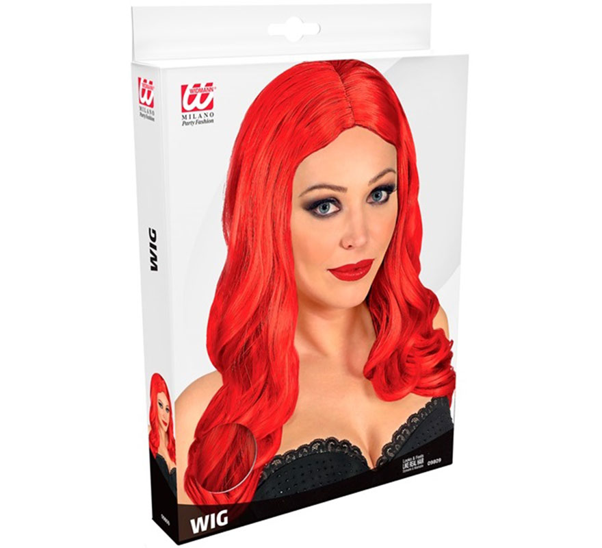 Roxy Red Wavy Wig-B