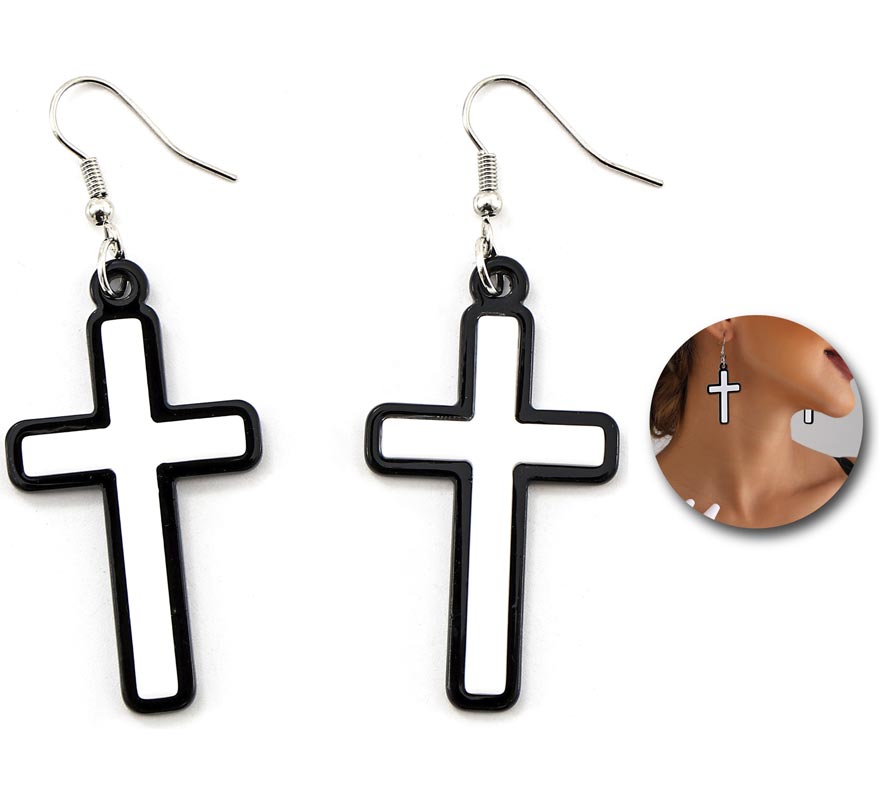 Cross Earrings-B
