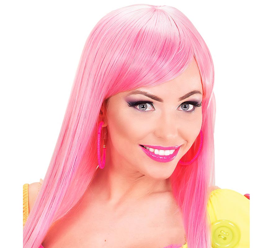 Hoop earrings in various neon colors-B