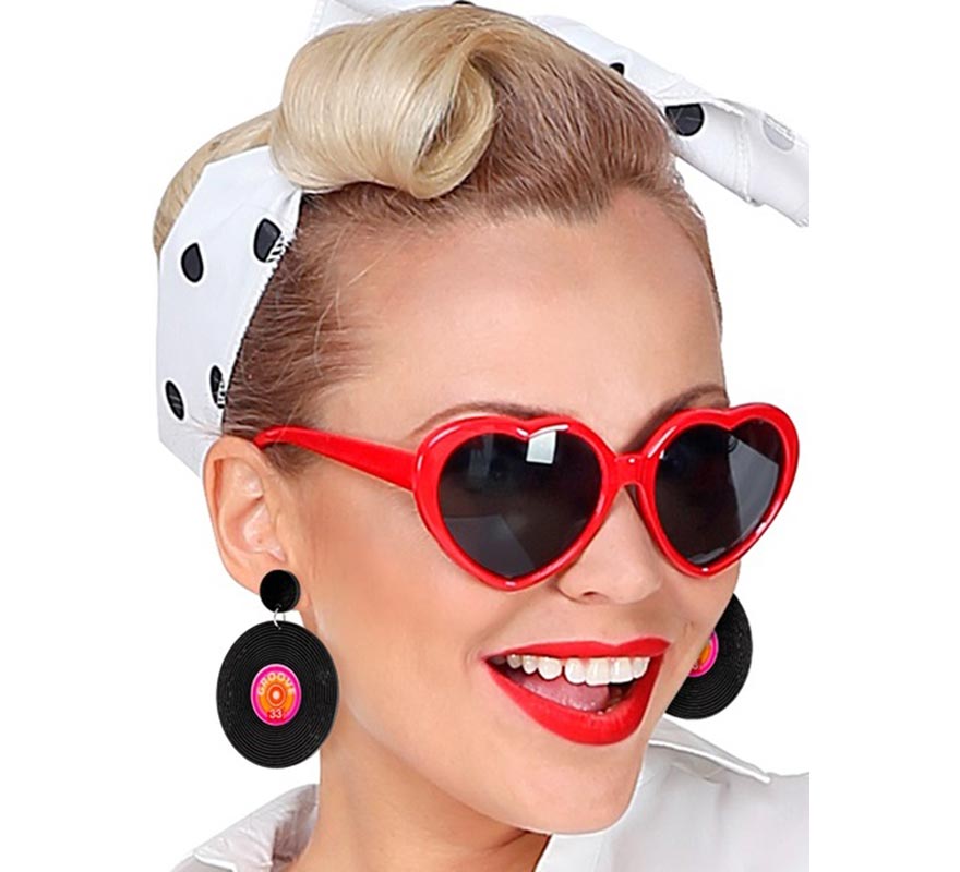 80s Vinyl Record Earrings-B
