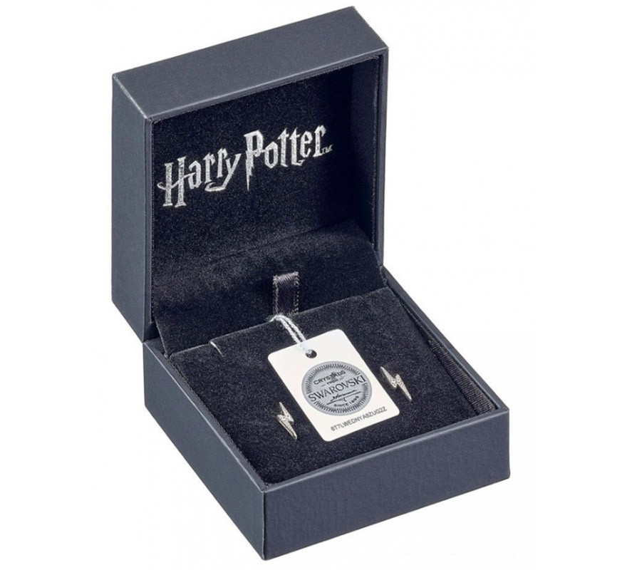 Brincos Relâmpago Harry Potter Prata e Swarovski-B