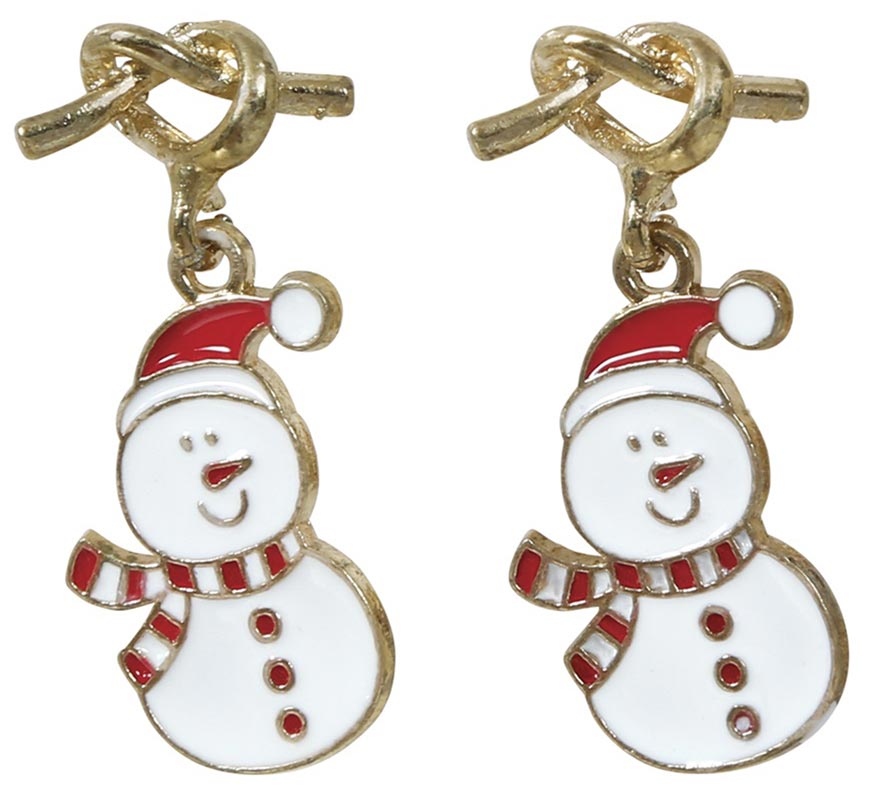 Snowman Earrings-B