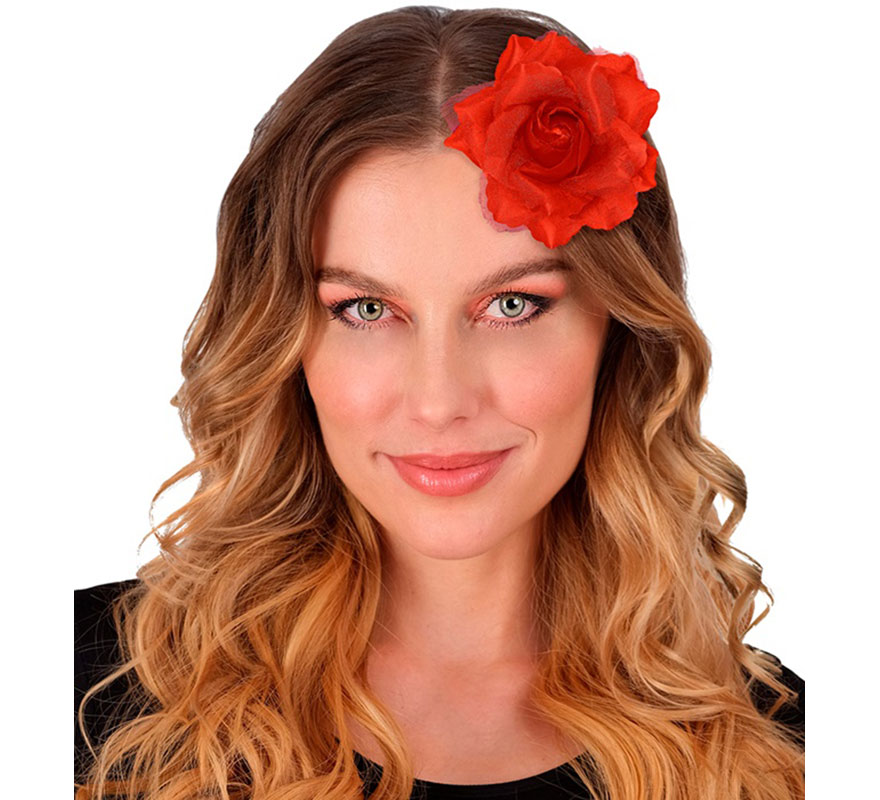 Grampo de cabelo em formato de rosa em várias cores-B